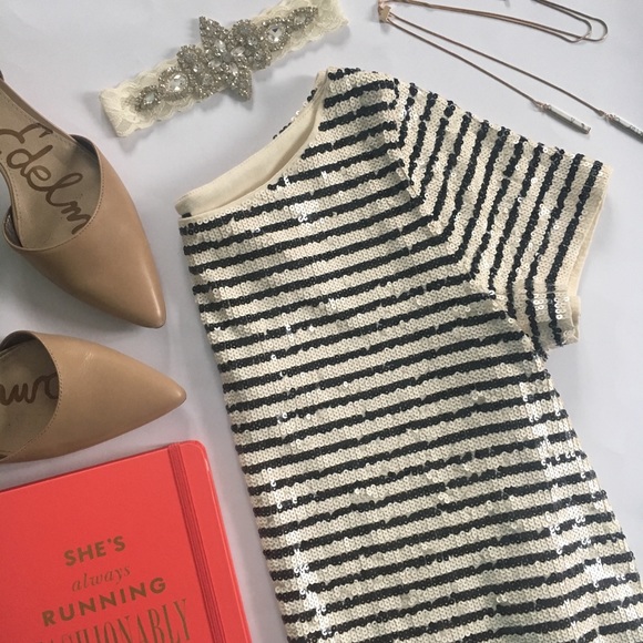 J. Crew Tops - HP 5/17– J. Crew Sequin Stripe Tee